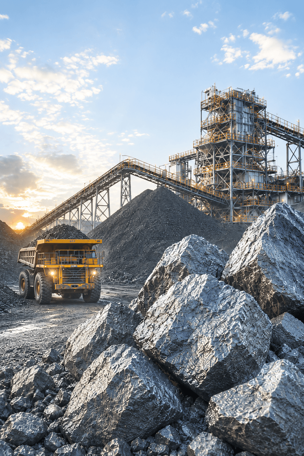 Magnesite ore and processing plant at the captive Salem mine